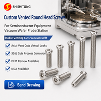 Vis OEM personnalisées ventilées en titane 316L 304 à tête ronde Torx, fabriquées pour stations de sondage de plaquettes sous vide