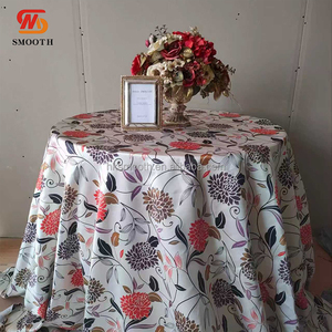 Mantel redondo de encaje dorado con bordado floral, tamaño personalizable, para decoración de bodas y hoteles. - Product Image 5