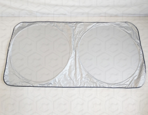 Cusztomized Kích Thước 160X80Cm Trống Polyester Đen Với Bạc Tráng Chất Liệu Xe Front Window Dù Để Che Nắng - Product Image 2