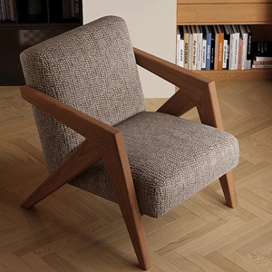 Mềm Bọc Rắn Khung Gỗ Ghế Bông Ghế Đơn Ghế Phòng Chờ Ghế Sofa Cho Phòng Khách Lười Biếng Thư Giãn Ghế - Product Image 1