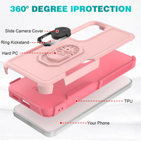 Pour Samsung S24 Plus coque de téléphone de Protection étanche pour Galaxy S23 Ultra S22 S21Anti-drop étui de support de bague de doigt rotatif