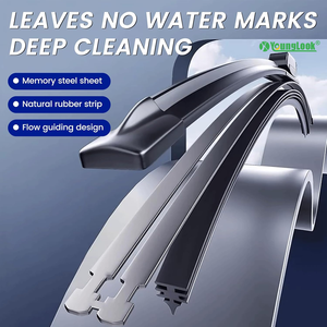 Spazzola Tergicristallo Premium in Gomma Naturale Senza Telaio per <span class=keywords><strong>Mercedes</strong></span> Benz ML GLE <span class=keywords><strong>Classe</strong></span> W166 X166 2012-2019 Corolla Jetta Allion-Easy - Product Image 4