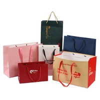 Sacs shopping en papier personnalisés avec poignées en ruban, emballages cadeaux imprimés pour les magasins de détail, les conférences et les salons professionnels