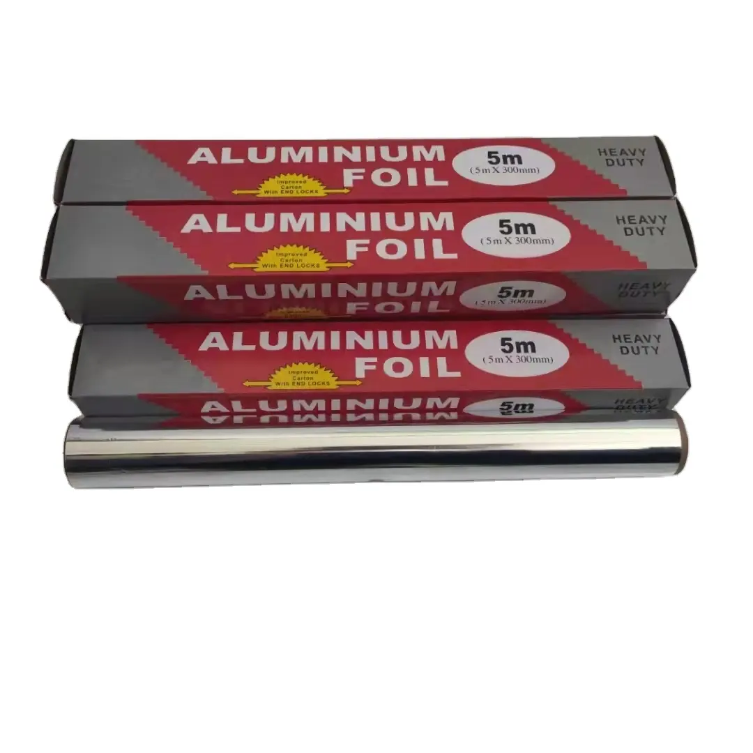 customize food grade thicken aluminum foil sheet rolls tinfoil packing materials barbecue baking silver wrapper paper