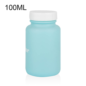 Botol kapsul kosong label cetak Logo kustom tutup toples pil kaca bundar buram bening untuk krim kosmetik perawatan kulit - Product Image 5