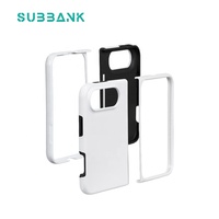 Coque de téléphone vierge magnétique 2-en-1 avec revêtement 3D pour sublimation, impression de film TPU PC, compatible iPhone 18 Fold DIY, par Subbank Factory