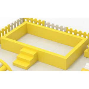 Área de Juegos Interior para Niños con Estructuras de Plástico Amarillo y Blanco y Juegos Blandos para Uso Doméstico - Product Image 2