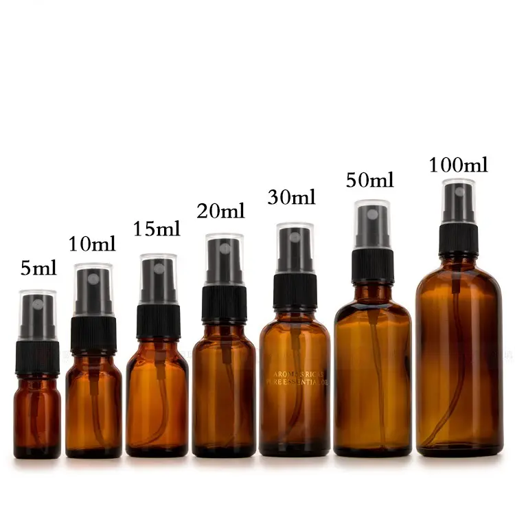 핫 세일 30ml 50ml 에센셜 오일 점 적기 병 유리 점 적기 앰버 유리 병