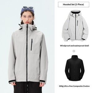 Veste imperméable pour <span class=keywords><strong>homme</strong></span> et femme, <span class=keywords><strong>protection</strong></span> UV, coupe-vent, coutures entièrement scellées, pour les voyages, la montagne, les activités de plein air, avec capuche - Product Image 3
