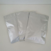Pochette de cornue en feuille d'aluminium argentée à impression personnalisée Sachet à trois joints latéraux Sac d'emballage de semences en poudre d'inoculant microbien pour l'agriculture