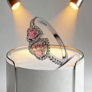 <span class=keywords><strong>Anillo</strong></span> Europeo Nuevo <span class=keywords><strong>de</strong></span> <span class=keywords><strong>Plata</strong></span> 925 con Lazo Rosa y Rojo, Talla 6789, Apto para Mujeres y Hombres, Joyería para Fiestas, Moda y Bodas - Product Image 6