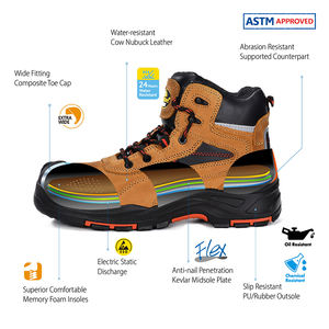 Vente chaude acier orteil anti-dérapant Anti statique Protection formation chaussures d'escalade chaussures de sécurité confortables botte de travail tactique - Product Image 5