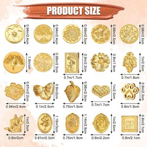 Kit de sceaux de cire 25 mm avec manche en bois pour DIY, scrapbooking, invitations de mariage et de fête, outils pour cartes - Product Image 4