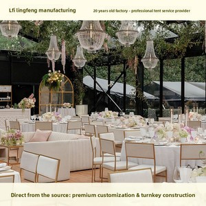 Tente d'été extérieure transparente en PVC, structure en alliage d'aluminium, chapiteau de mariage de style européen, atrium en verre - Product Image 4