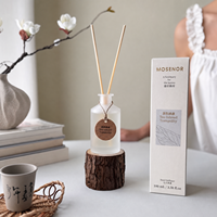 Bouteille diffuseur à roseaux en verre transparent de luxe 100 ml, grande capacité, pour huiles essentielles, parfum d'ambiance, aromathérapie, décoration d'hôtel
