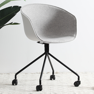 Fábrica de China, venta al por mayor, <span class=keywords><strong>silla</strong></span> de <span class=keywords><strong>escritorio</strong></span> de oficina nórdica, bañera de Tela Gris giratoria moderna, sillas de oficina en casa con <span class=keywords><strong>ruedas</strong></span> - Product Image 5