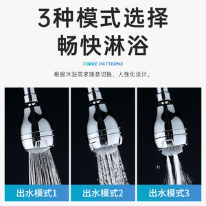 Cabezal de ducha redondo con rociador de masaje y filtro para baños, hoteles y dormitorios - Product Image 5