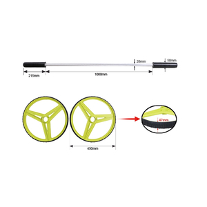 Equipo de pesas para gimnasio, mancuerna ligera multifuncional con rueda Ab - Product Image 3