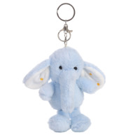Porte-clés en peluche éléphant à long nez mignon, jouet en peluche petit animal, breloque de sac, cadeau pour filles