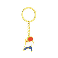 Pendentif drapeau de la carte des Pays-Bas en émail, style ethnique, unisexe, polyvalent, en acier inoxydable, accessoire de mode, vente chaude