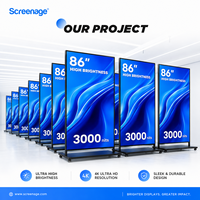 Quiosco de pantalla publicitaria de doble cara con  2G 4K Unidad de visualización de señalización digital de grado comercial