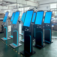 Kiosque de paiement en libre-service de 27 pouces, borne de commande automatique, machine photomaton avec caméra et lecteur de codes-barres – Vente en gros usine
