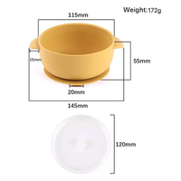 Ensemble de bols d'alimentation pour bébé en silicone de qualité alimentaire sans BPA personnalisé avec aspiration pour les tout-petits bols souples pour bébé pour l'alimentation d'aliments solides