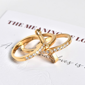 Pháp retro phụ nữ thanh lịch của vòng dát Zircon thép không gỉ thời trang cá tính cao cấp vòng với cao cấp thích hợp pins - Product Image 5