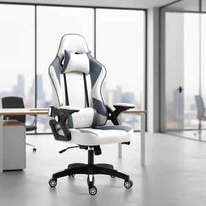 Chaise de jeu <span class=keywords><strong>PC</strong></span> exécutive moderne personnalisable, pivotante, avec appui-tête réglable, prix bas, en cuir synthétique pour les joueurs - Product Image 1