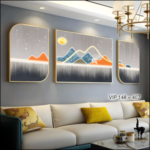 Vendita diretta della fabbrica tre vice letto camera da letto cristallo porcellana pittura soggiorno divano sfondo parete arte decorazione per la casa pittura - Product Image 1