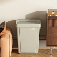 Poubelle de 40 L en PP, grande capacité, écologique, pour usage domestique intérieur/extérieur