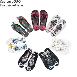 Bán Buôn Cá Nhân Tùy Chỉnh Trung Tính Cao Su Mùa Hè Bãi Biển Giản Dị Dép Flip-Flops Phòng Tắm Ngoài Trời Bãi Biển Dép Đi Trong Nhà