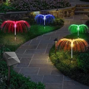 Luces Solares para Exteriores con 4 Cabezales, Resistentes al Agua IP65, Panel de Silicio Monocristalino, Ángulo de Haz de 360°, para Decoración de Jardín, Luz de Medusa - Product Image 5