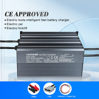 Chargeur de batterie au lithium électrique 54V-84V 300W-1600W pour caravanes, voitures de tourisme, vélos électriques avec protection OTP 2A-30A Lifepo4 Aluminium