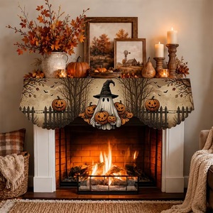 Drapeau de cheminée d'Halloween personnalisé – Décoration festive pour salon et table à manger - Product Image 3