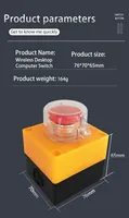 Bouton d'alimentation sans fil pour ordinateur de bureau Bouton de démarrage à distance externe sans fil hôte
