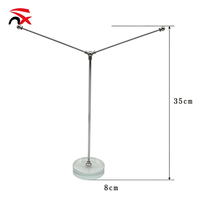 Ensemble de drapeaux de bureau personnalisés imprimés, base ronde en cristal, support en métal, drapeau de table pour affichage professionnel