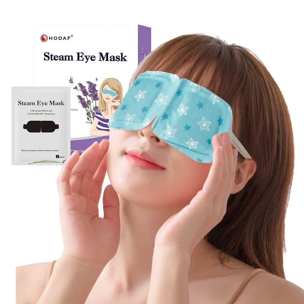 Masque chauffant à la vapeur pour les yeux, soulage la Fatigue oculaire, compresse oculaire