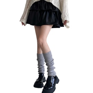 Calze a maglia in lana a tinta unita sopra il ginocchio, stile giapponese, calze al polpaccio, calde per autunno inverno, coprigambe JK, semplici e versatili - Product Image 5