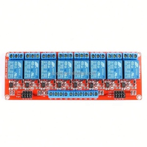 Módulo de Relé Zopro de 8 Canales, 5V 12V 24V, Montaje SMD, Placa Roja, Activación por Nivel Alto/Bajo, Optoaislado - Product Image 3