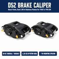 Paire d'étriers de frein D52 noirs 18-4060 18-4061 18005046 18005047 à double piston, espacement de 7 pouces pour Chevy Camaro C10 1968-1996