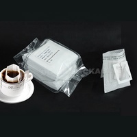 Pâte de bois naturelle biodégradable personnalisée LFGB Sacs filtrants jetables portables suspendus pour café/thé goutte à goutte d'oreille