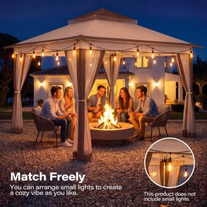 Gazebo Pop-up 12x12 con Zanzariera, Altezza Regolabile, Tenda da Esterno con Borsa per il Trasporto - Product Image 4