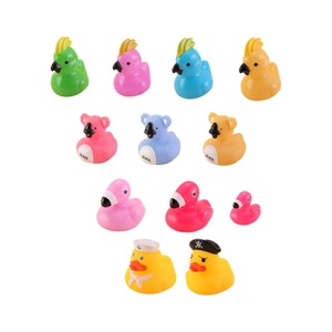 Phổ biến ít màu vàng vịt Flamingo tắm đồ chơi cho trẻ em nhựa cướp biển với Pinch cuộc gọi âm thanh cho hồ bơi chơi - Product Image 5