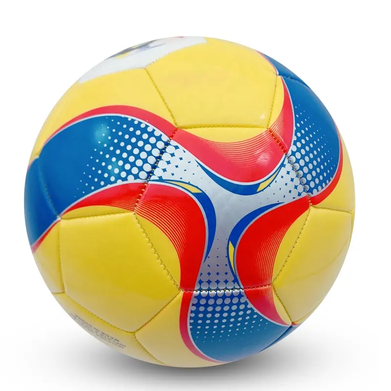 high quality deflated PVC shiny leather soccer ball size 5 4 3 2 1 with net packing for team sports accessory