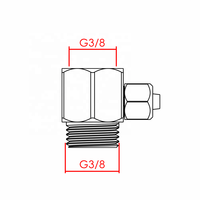3-8 Messing-T-Adapter für den amerikanischen Markt