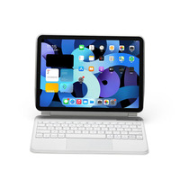 Nouvel Étui Clavier Smart Magic Sans Fil Rétroéclairé RVB pour iPad 10ème Génération 2022, Étui de Protection pour Tablette avec Clavier Arabe Bluetooth