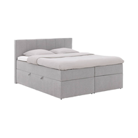 Lit à sommier relevable en velours tufté OEM d'usine avec cadre chromé, taille personnalisée pour la vente en gros de meubles de chambre