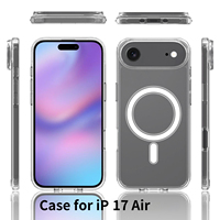 Coque de téléphone magnétique en acrylique 2026 pour iPhone 18 Pro Max, transparente, compatible avec la recharge sans fil, pour iPhone 17, 16, 15, 14, 13