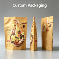 Sachet Doypack Personnalisé Imprimé en Héliogravure BOPP/AL/PE Qualité Alimentaire avec Fermeture Éclair pour Nouilles Épicées Instantanées et Vermicelles Hot Pot